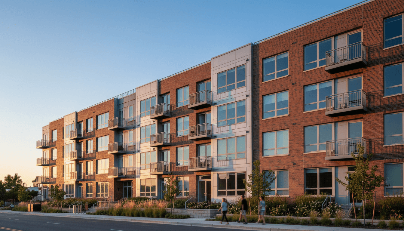 Four-unit rental apartment building